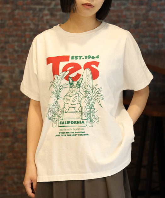 45rpm コットン ロゴプリント ドルマン Tシャツ プルオーバー DOLMAN SLEEVE 2COLOR LOGO-TEE/レディース ドルマン Tシャツ – TES