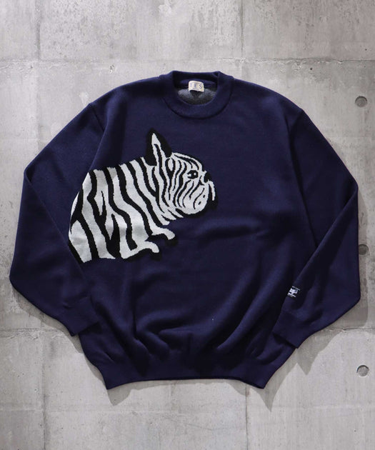 TES ZEBRA BUHI JQ CREWNECK KNIT / クルーネックニット