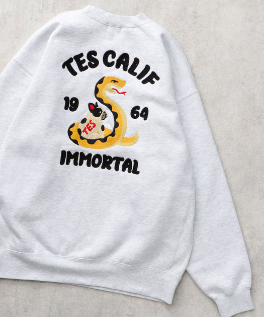 TES 2025 SNAKE CHAIN EMB BIG SWEAT / クルーネックスウェット TES 2025 SNAKE CHAIN EMB BIG SWEAT / クルーネックスウェット