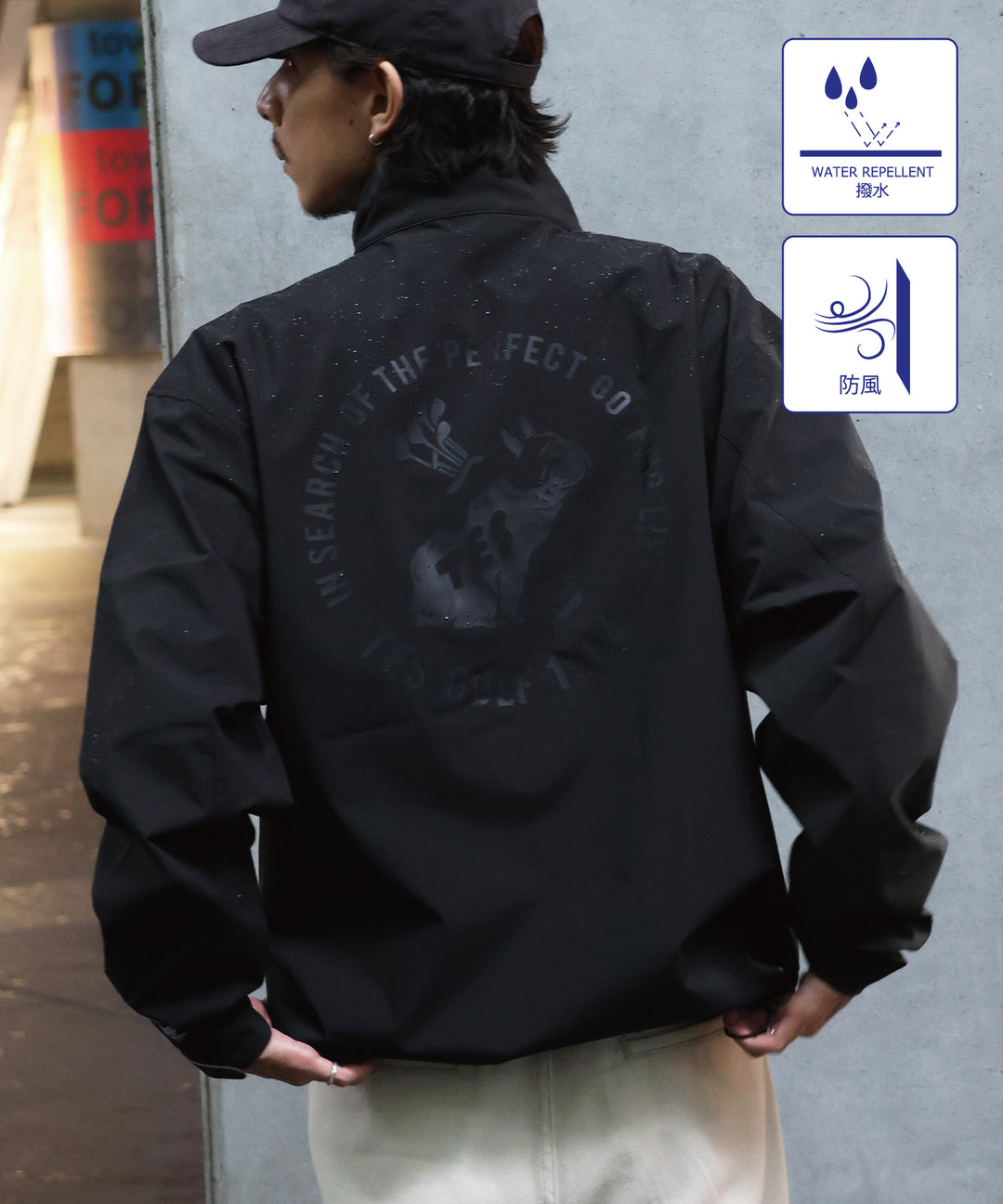 11月中旬お届け予定》TES GOLF 3LAYER SHELL JKT / スタンドジャケット