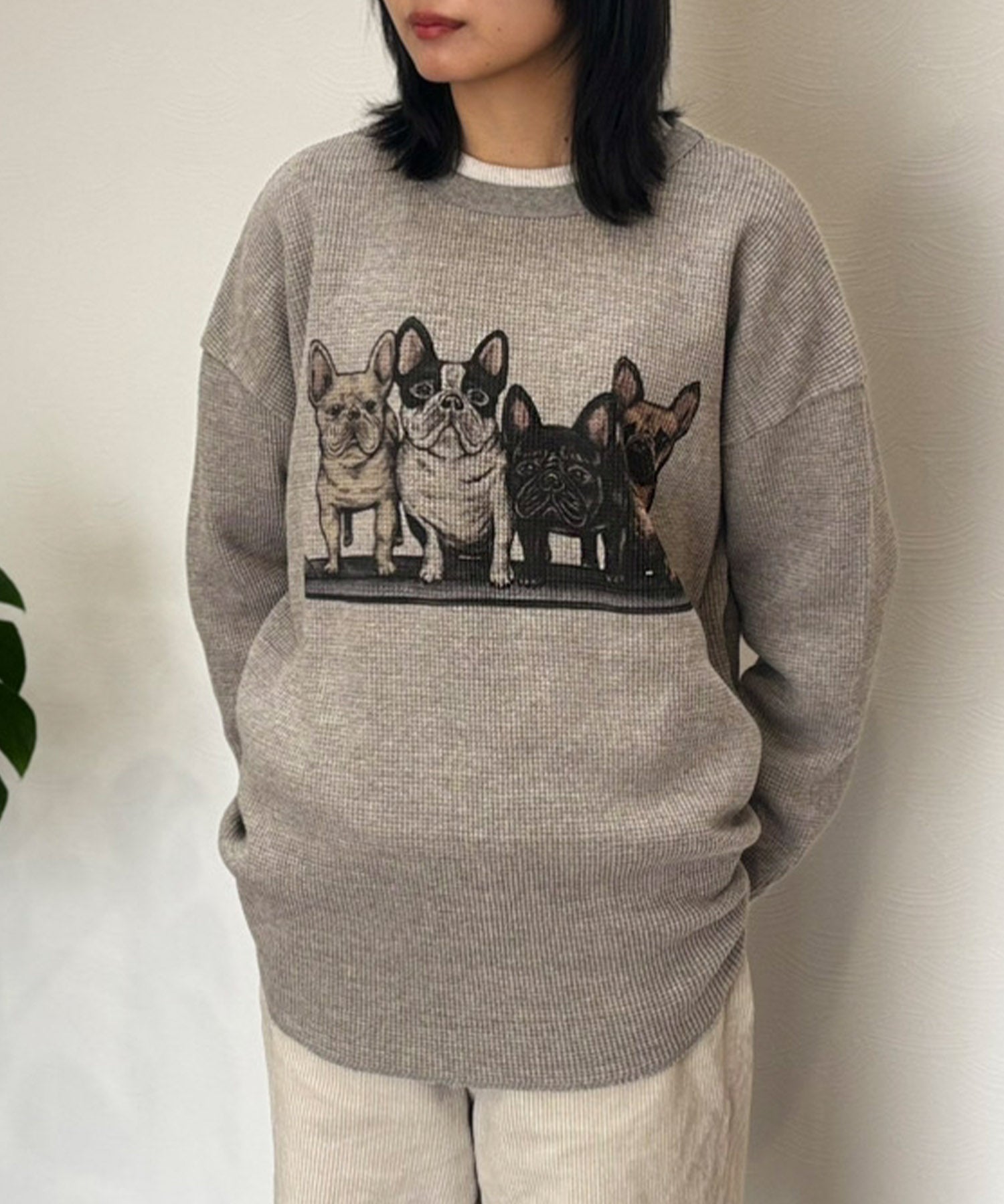 WEB / FLAG SHOP限定】TES WAFFLE 4BUHI L/S TEE / ワッフルロンT