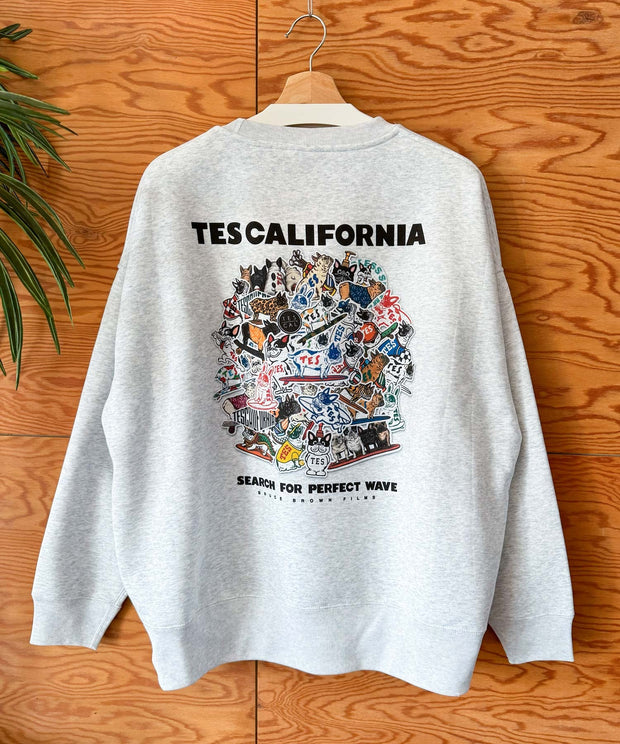 《12月下旬お届け予定》【WEB / FLAG SHOP限定】TES CALIFORNIA BIG SWEAT CREWNECK /オーバーサイズ・ビッグシルエット・クルーネック