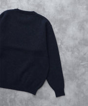 《11月下旬お届け予定》TES LOGO JQ WOOL KNIT / クルーネックニット