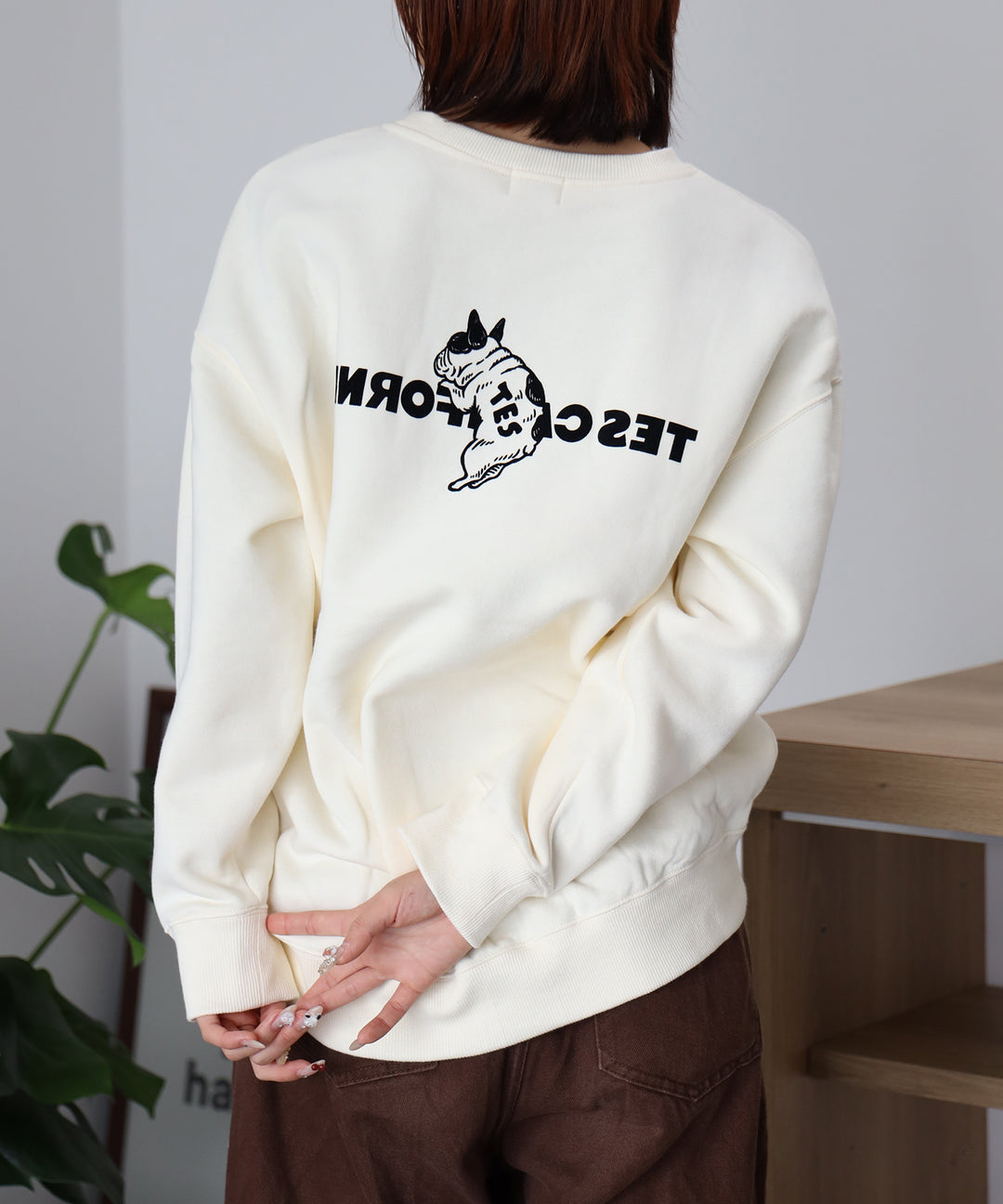 TES LADIES OVER SIZE SWEAT / レディースオーバーサイズ裏起毛