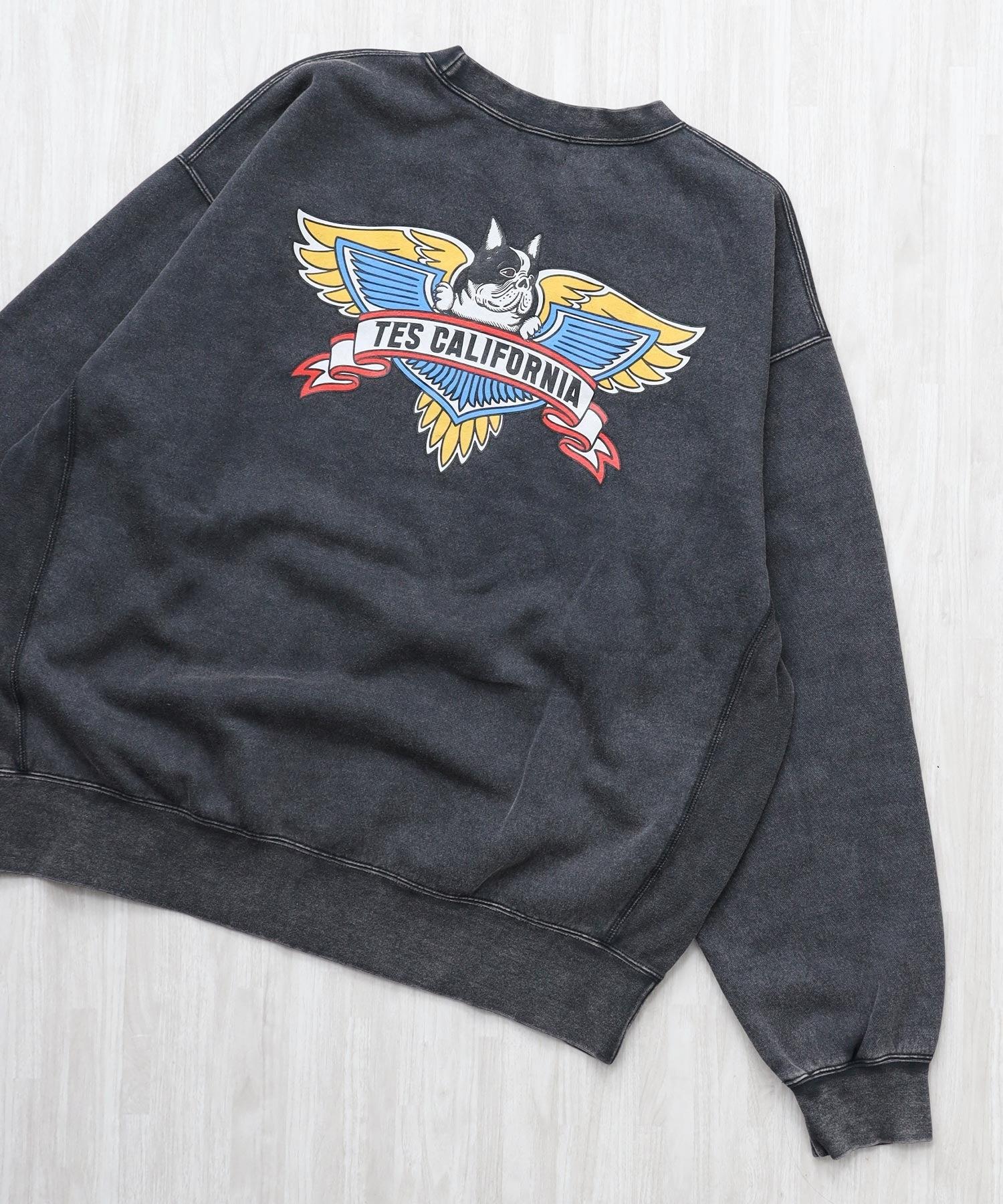 10月下旬お届け予定》TES VINTAGE BIKER PIGMENT BIG SWEAT / クルー