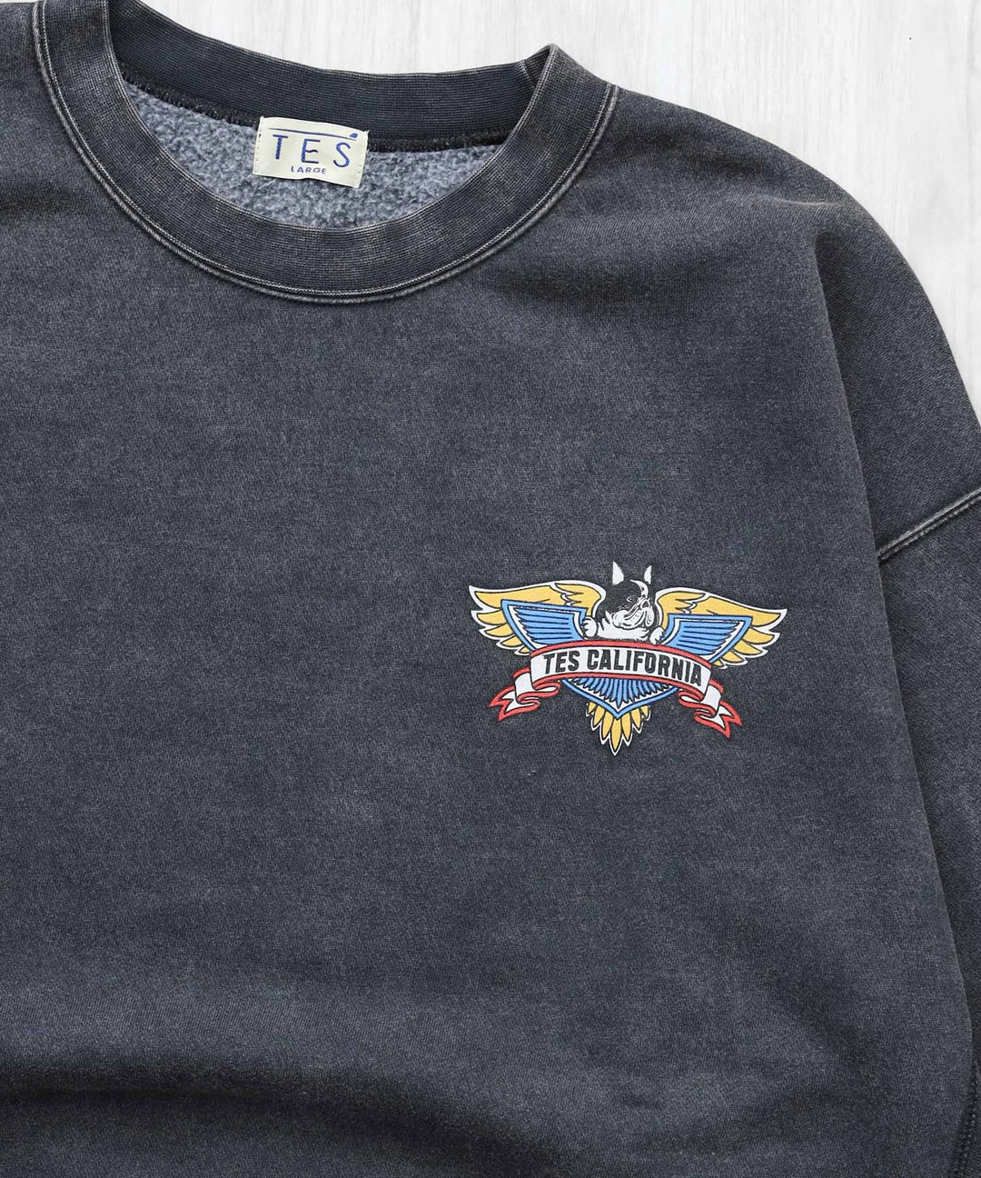 10月下旬お届け予定》TES VINTAGE BIKER PIGMENT BIG SWEAT / クルー