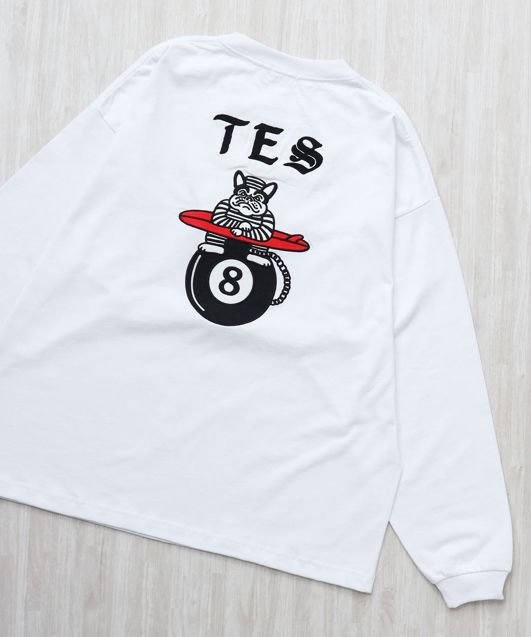 10月下旬お届け予定》TES EIGHT BALL OUTLAWS EMB LONG SLEEVE BIG T
