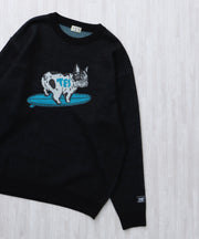 【WEB / FLAG SHOP限定】TES JAPAN MADE  TURN BUHI KNIT CN /クルーネックニット