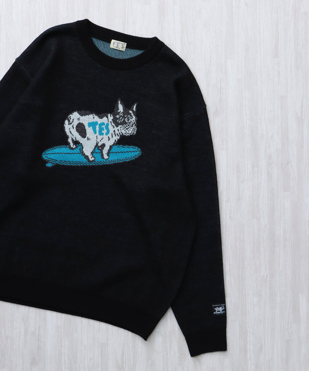 【WEB / FLAG SHOP限定】TES JAPAN MADE  TURN BUHI KNIT CN /クルーネックニット