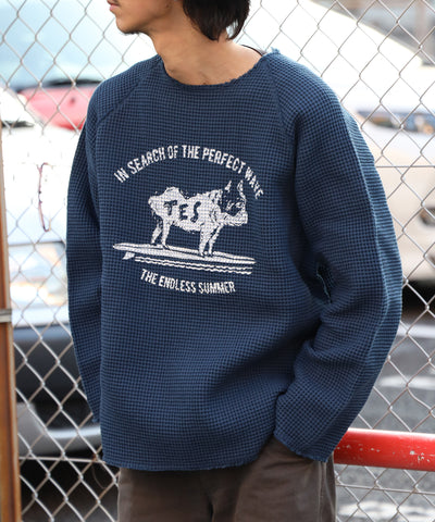 【WEB / FLAG SHOP限定】TES OVER DYE WAFFLE L/S TEE / ワッフルロンT