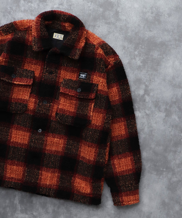 《11月下旬お届け予定》TES BOA SURF CHECK JACKET / ボアジャケット