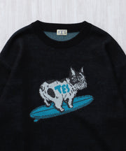 【WEB / FLAG SHOP限定】TES JAPAN MADE  TURN BUHI KNIT CN /クルーネックニット
