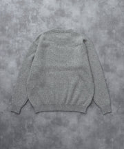 《11月下旬お届け予定》TES LOGO JQ WOOL KNIT / クルーネックニット
