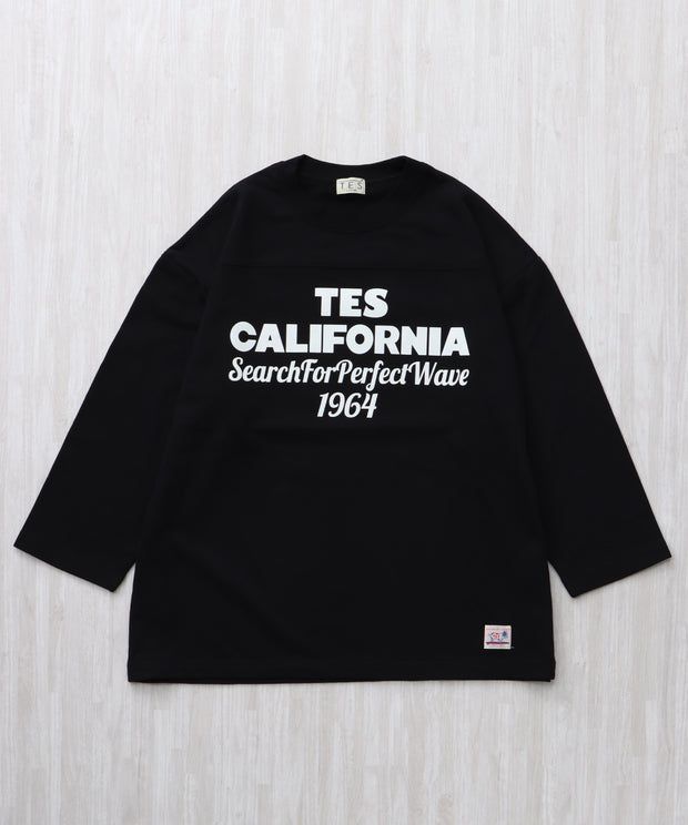 《12月下旬お届け予定》TES CALIFORNIA FOOT BALL T-SHIRT 9SLEEVE / フットボールTシャツ ９分袖