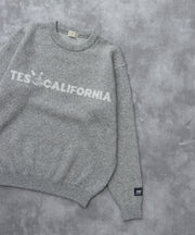 《11月下旬お届け予定》TES LOGO JQ WOOL KNIT / クルーネックニット