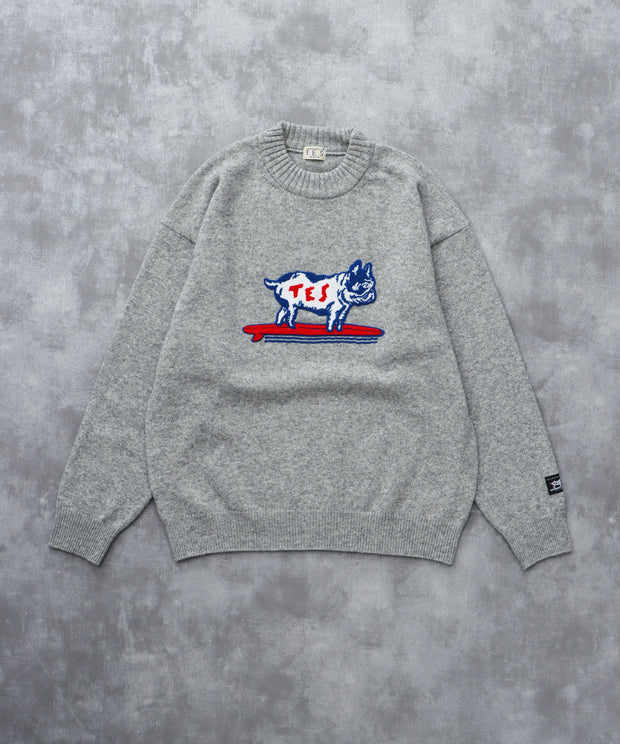 《11月下旬お届け予定》TES SAGARA BUHI WOOL KNIT / クルーネックニット