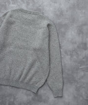 《11月下旬お届け予定》TES LOGO JQ WOOL KNIT / クルーネックニット