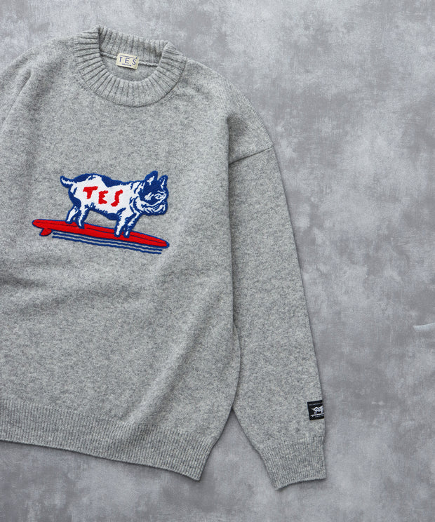 《11月下旬お届け予定》TES SAGARA BUHI WOOL KNIT / クルーネックニット