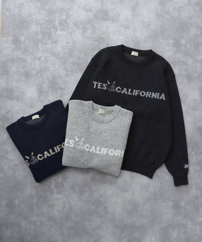 《11月下旬お届け予定》TES LOGO JQ WOOL KNIT / クルーネックニット