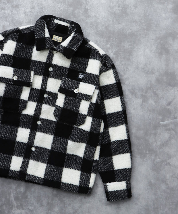 《11月下旬お届け予定》TES BOA SURF CHECK JACKET / ボアジャケット