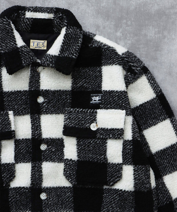 《11月下旬お届け予定》TES BOA SURF CHECK JACKET / ボアジャケット