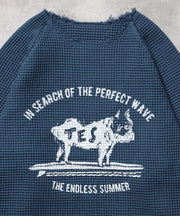 【WEB / FLAG SHOP限定】TES OVER DYE WAFFLE L/S TEE / ワッフルロンT