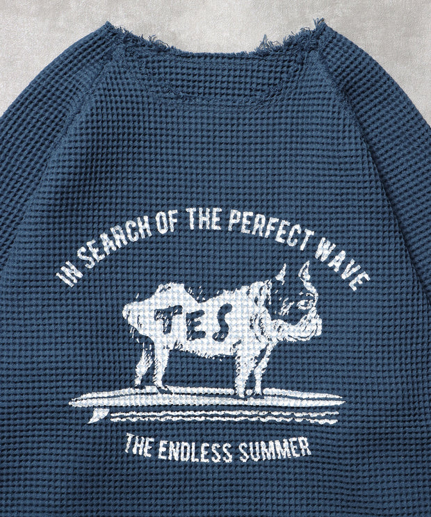 【WEB / FLAG SHOP限定】TES OVER DYE WAFFLE L/S TEE / ワッフルロンT