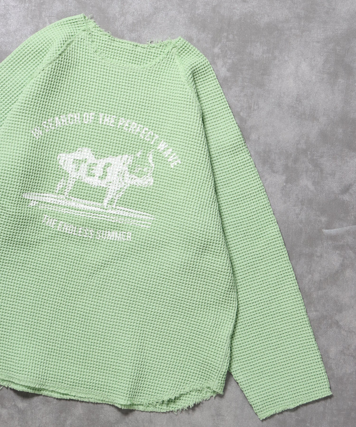 WEB / FLAG SHOP限定】TES OVER DYE WAFFLE L/S TEE / ワッフルロンT