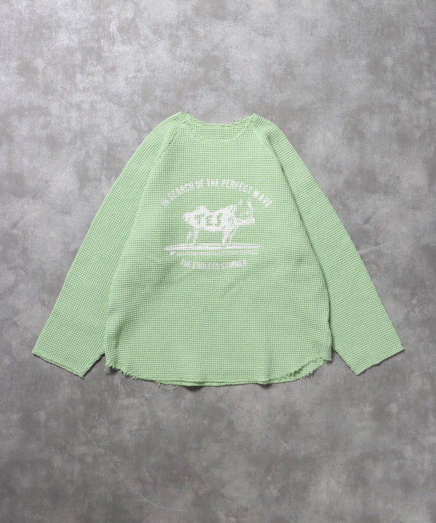 【WEB / FLAG SHOP限定】TES OVER DYE WAFFLE L/S TEE / ワッフルロンT