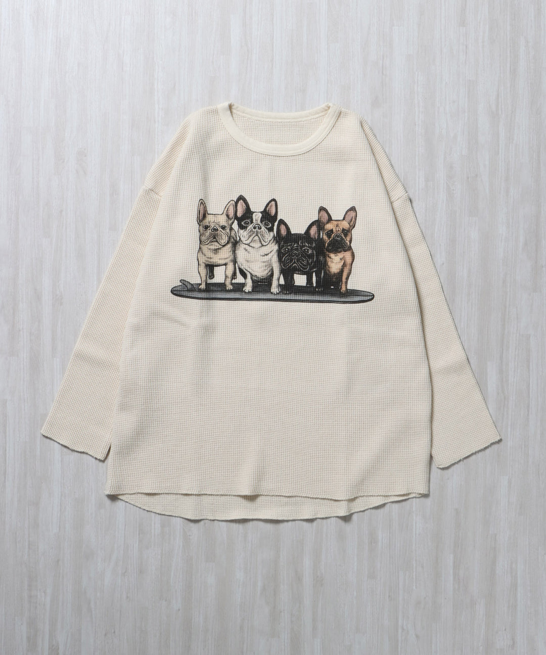 WEB / FLAG SHOP限定】TES WAFFLE 4BUHI L/S TEE / ワッフルロンT