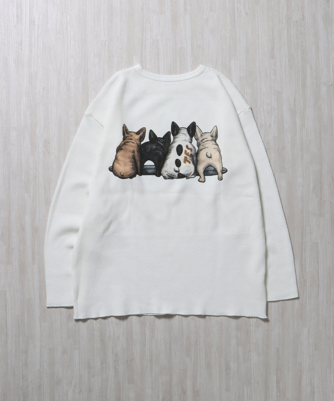 WEB / FLAG SHOP限定】TES WAFFLE 4BUHI L/S TEE / ワッフルロンT