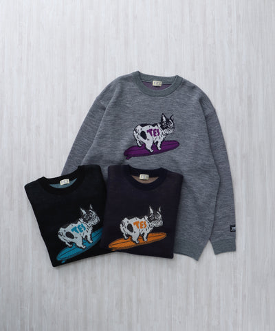 【WEB / FLAG SHOP限定】TES JAPAN MADE  TURN BUHI KNIT CN /クルーネックニット