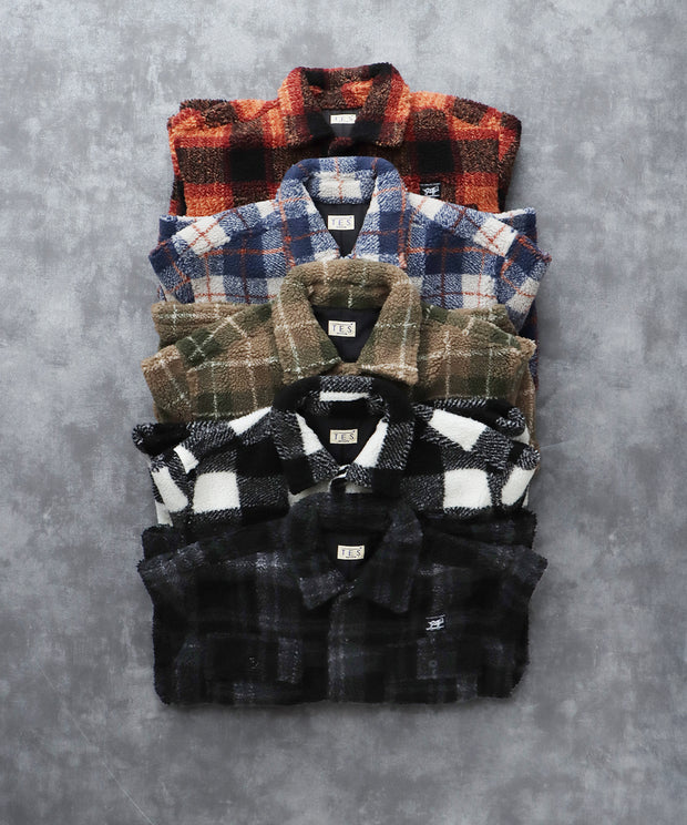 《11月下旬お届け予定》TES BOA SURF CHECK JACKET / ボアジャケット