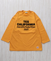 《12月下旬お届け予定》TES CALIFORNIA FOOT BALL T-SHIRT 9SLEEVE / フットボールTシャツ ９分袖