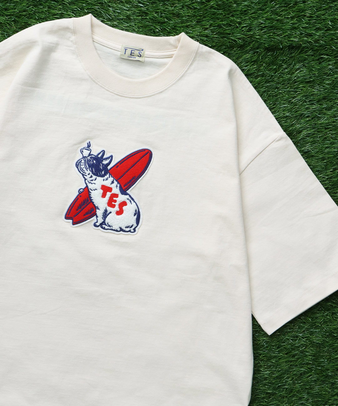 【新品未使用】Blue Mash 定番Tシャツ（赤白/XLサイズ） TES SAGARA BUHI CAFE BIG T-SHIRT / ビッグシルエットTシャツ – TES