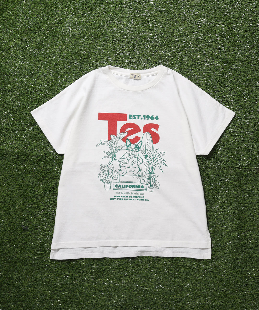 DOLMAN SLEEVE 2COLOR LOGO-TEE/レディース ドルマン Tシャツ – TES