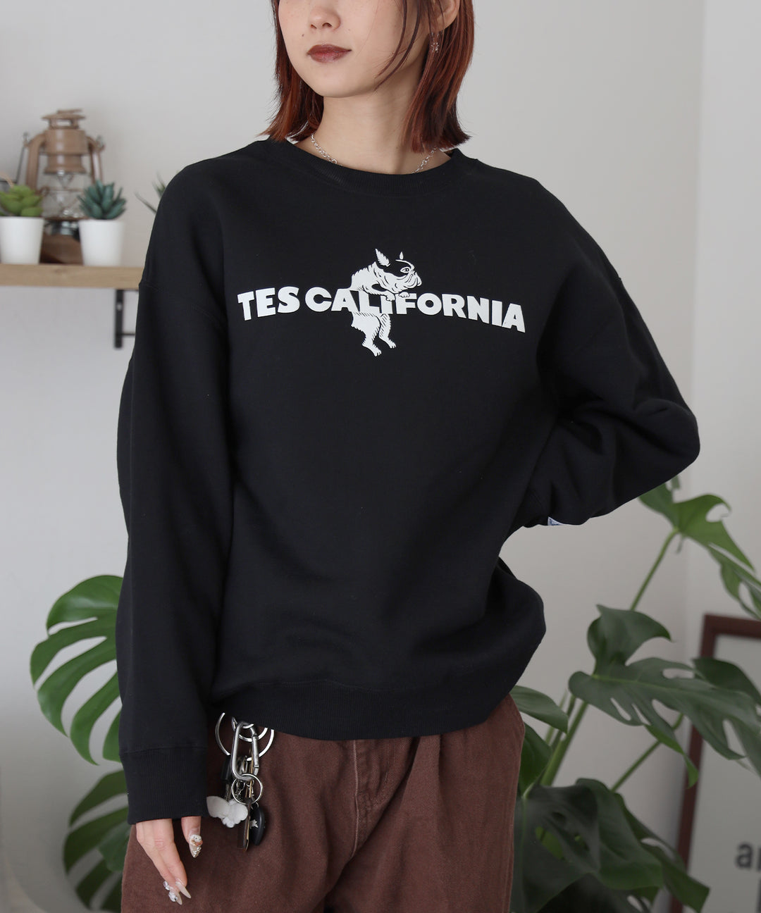 TES LADIES OVER SIZE SWEAT / レディースオーバーサイズ裏起毛