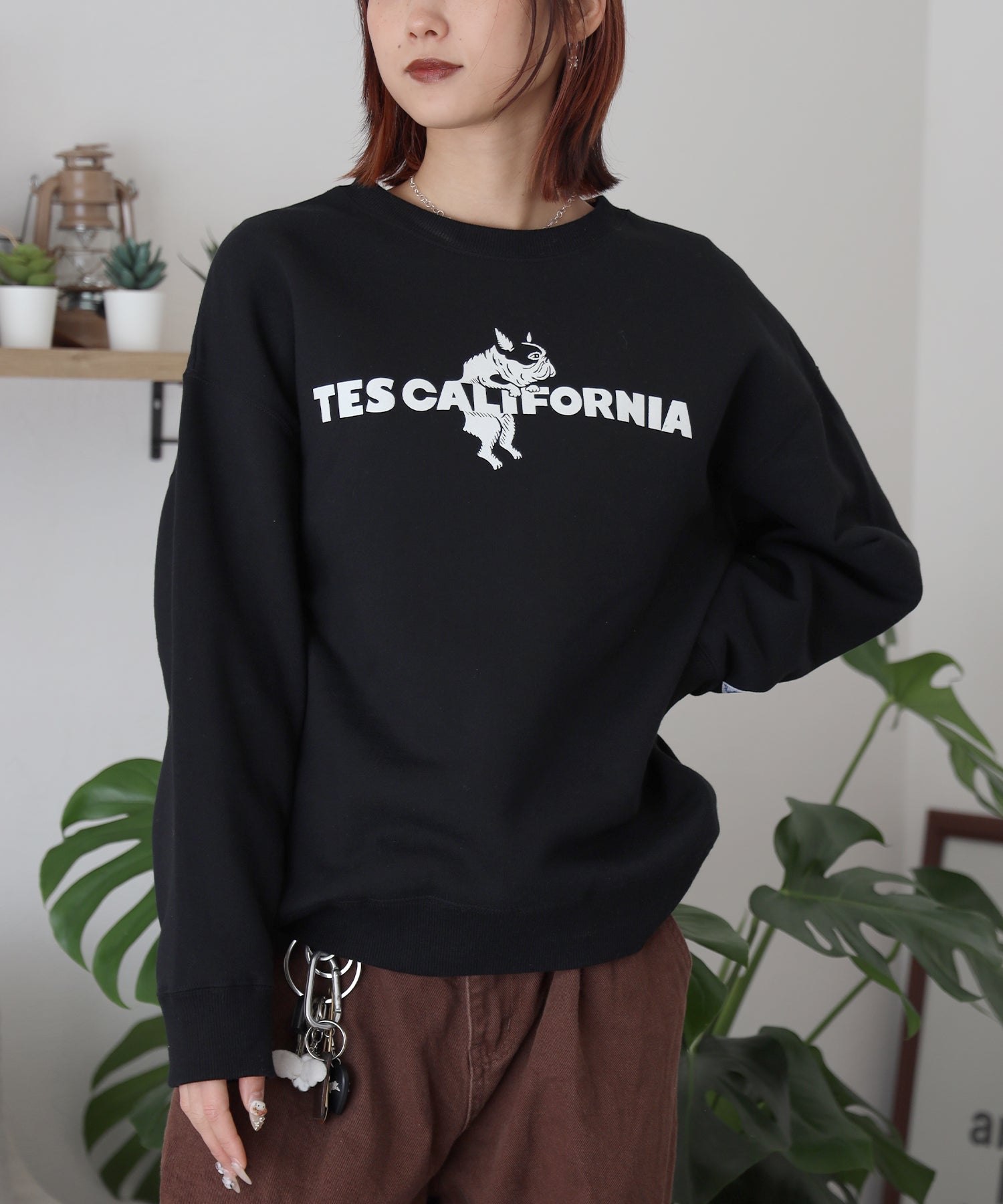 TES LADIES OVER SIZE SWEAT / レディースオーバーサイズ裏起毛