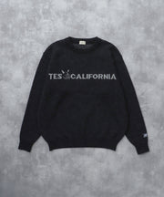 《11月下旬お届け予定》TES LOGO JQ WOOL KNIT / クルーネックニット