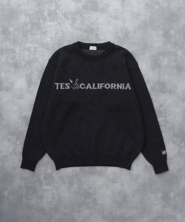 《11月下旬お届け予定》TES LOGO JQ WOOL KNIT / クルーネックニット
