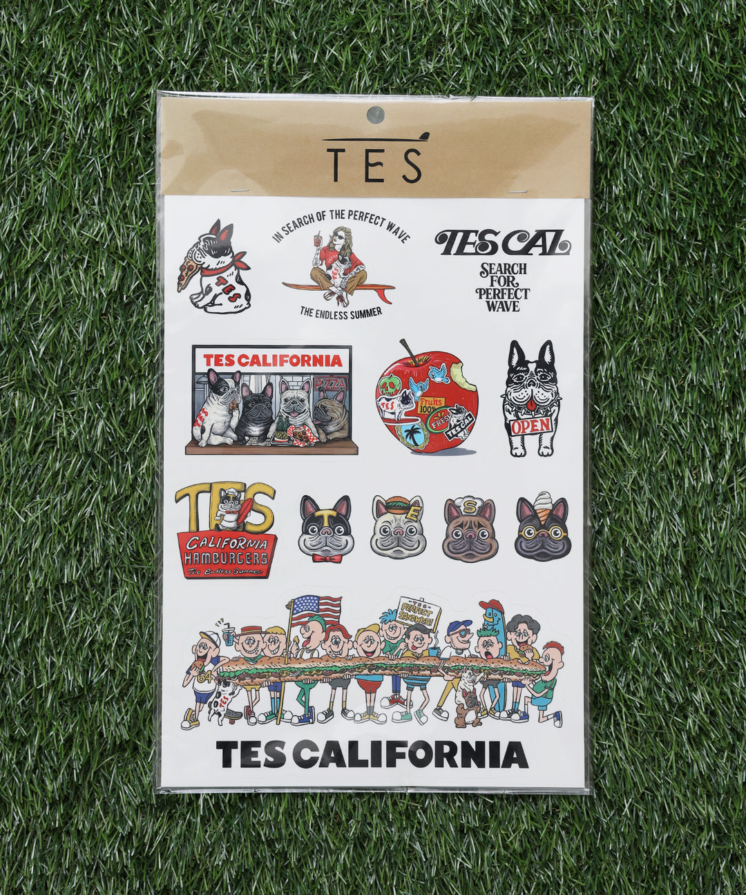 NEW】TES × POP FIRE A4 STICKER SHEET -「FOOD」/ ステッカーシート
