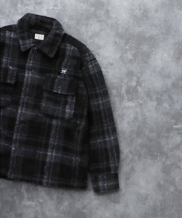 《11月下旬お届け予定》TES BOA SURF CHECK JACKET / ボアジャケット