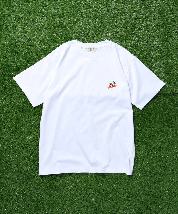 《再入荷》【WEB / FLAG SHOP限定】TES ORGANIC COTTON TURN BUHI EMB T-SHIRT / Tシャツ