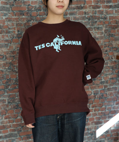 《1月中旬お届け予定》TES LADIES OVER SIZE SWEAT / レディースオーバーサイズ裏起毛スウェット