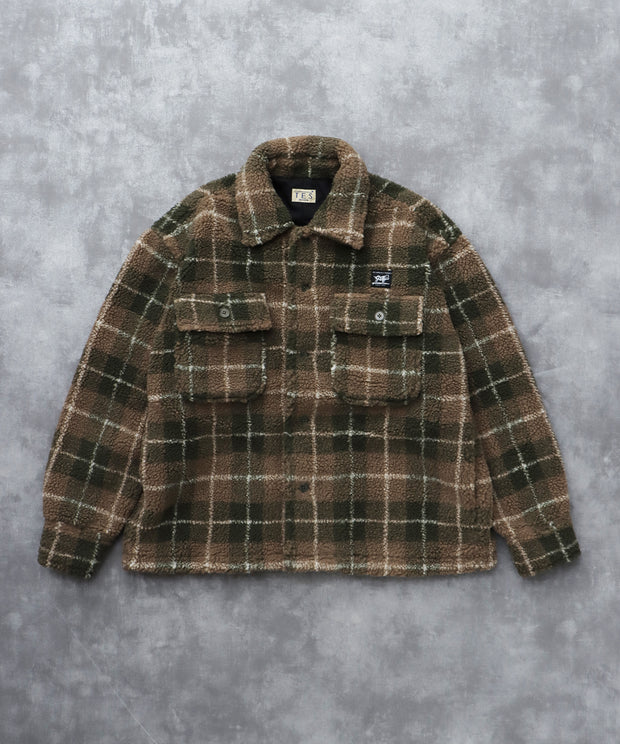 《11月下旬お届け予定》TES BOA SURF CHECK JACKET / ボアジャケット