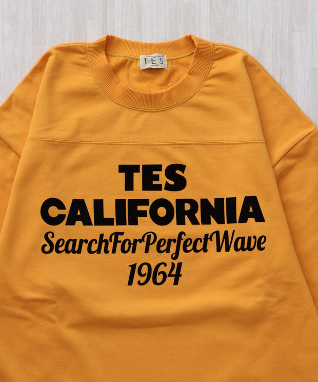 《12月下旬お届け予定》TES CALIFORNIA FOOT BALL T-SHIRT 9SLEEVE / フットボールTシャツ ９分袖
