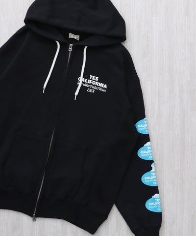 《1月中旬お届け予定》TES OVAL LOGO SWEAT ZIP PARKA / スウェットパーカー