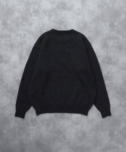 《11月下旬お届け予定》TES LOGO JQ WOOL KNIT / クルーネックニット