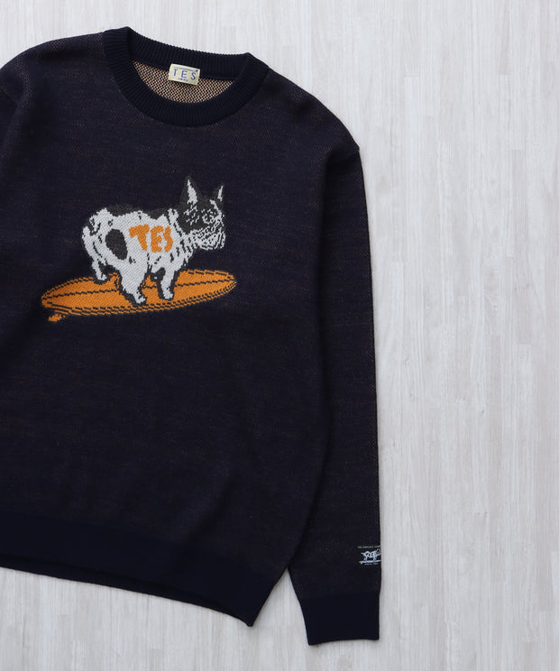 【WEB / FLAG SHOP限定】TES JAPAN MADE  TURN BUHI KNIT CN /クルーネックニット