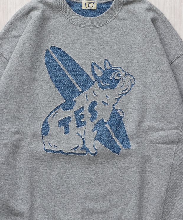 【WEB / FLAG SHOP限定】TES BUHI CAFE OPAL FINISH CREWNECK SWEAT / クルーネックスウェット
